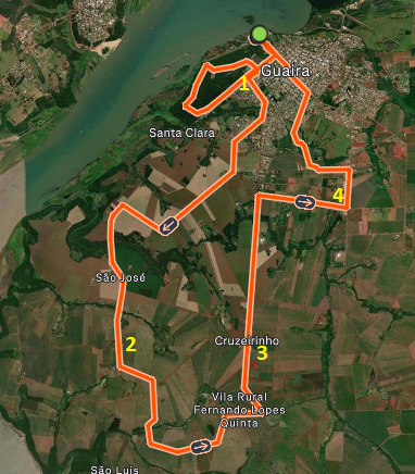 Mapa do Trajeto Longo